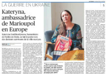 kateryna ambassadrice de marioupole en Europe par Pierre Avril pour le Figaro