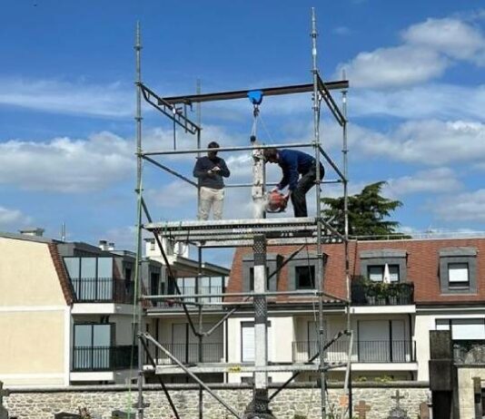 Restauration du calvaire de Marly-le-Roi menée par SOS Calvaires et soutenue par la Fondation